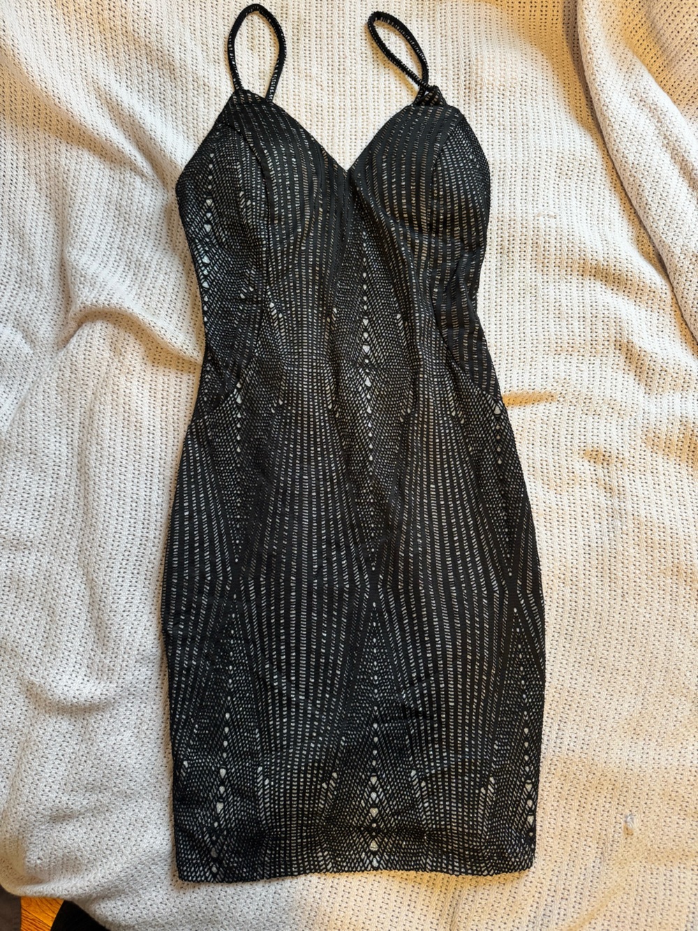 Haute Monde Black Strappy Bodycon Dress